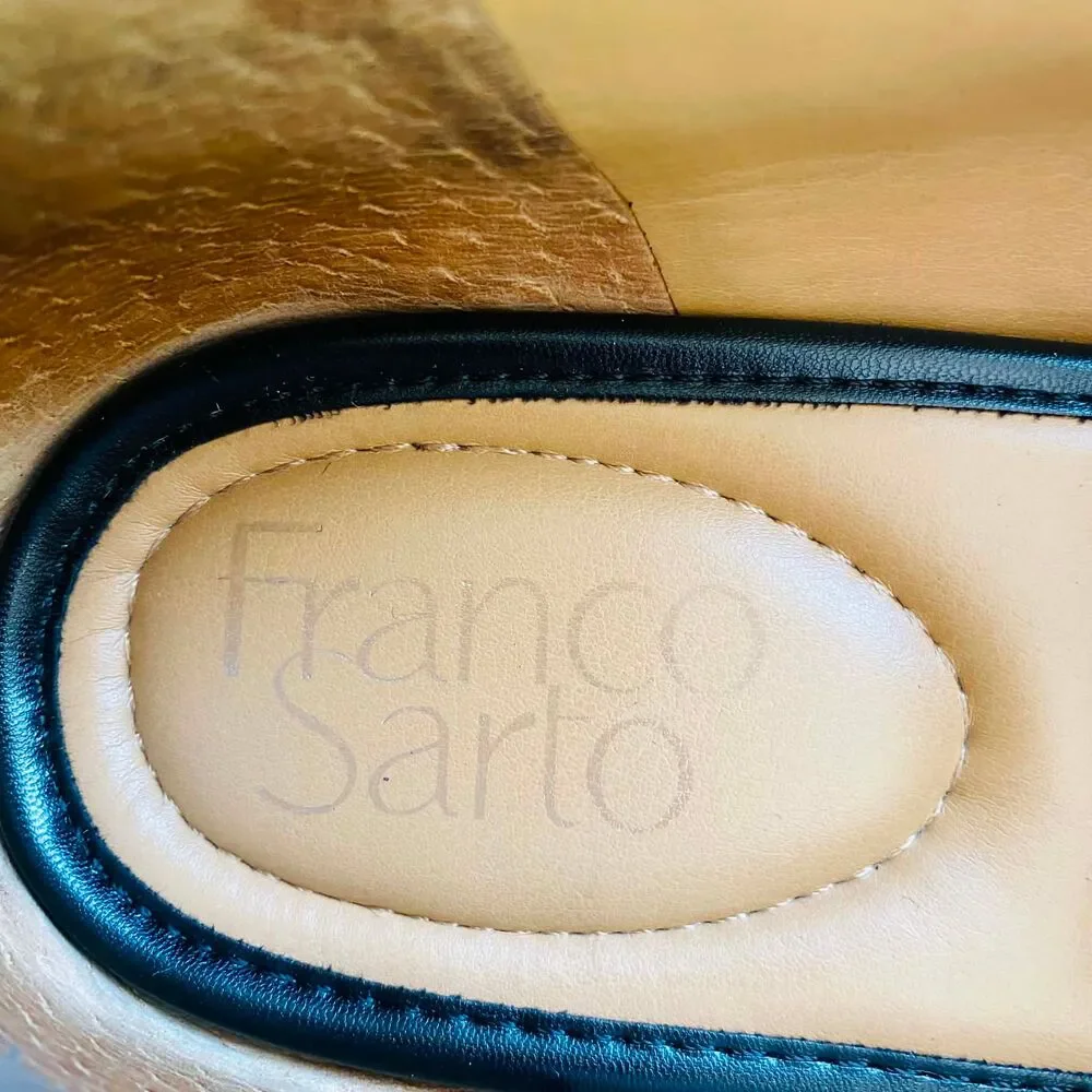 Franco Sarto Leopard Print Calf Hair Loafers Women's Flats Animal Print 8.5
